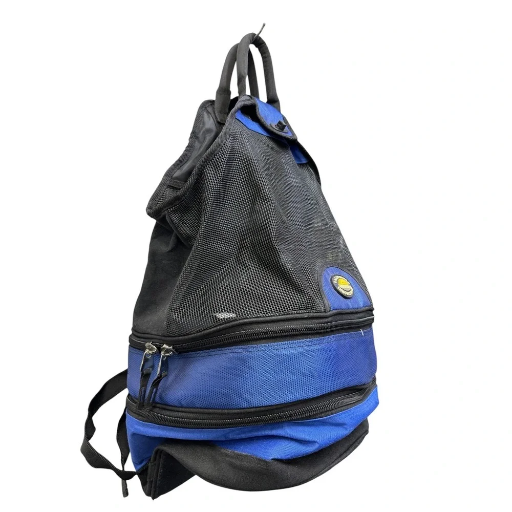 California Innovations‎ Insulated Cooler Backpack Blue Black Mesh Multi-Pocket